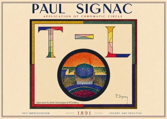Signac Application of Chromatic Circle No3 - Poster