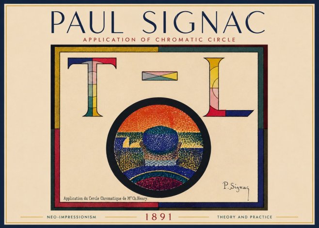 Signac Application of Chromatic Circle No6 - Poster