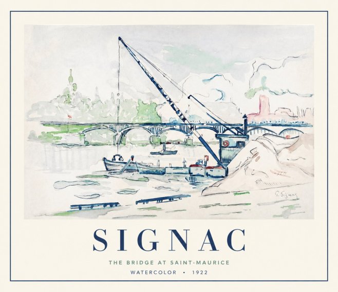 Signac The Bridge at Saint-maurice No1 - Poster