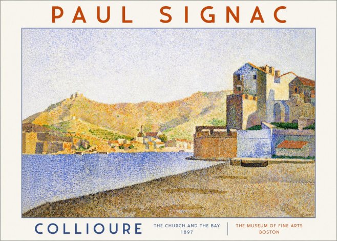 Signac Collioure - the Church and the Bay No2 - Poster