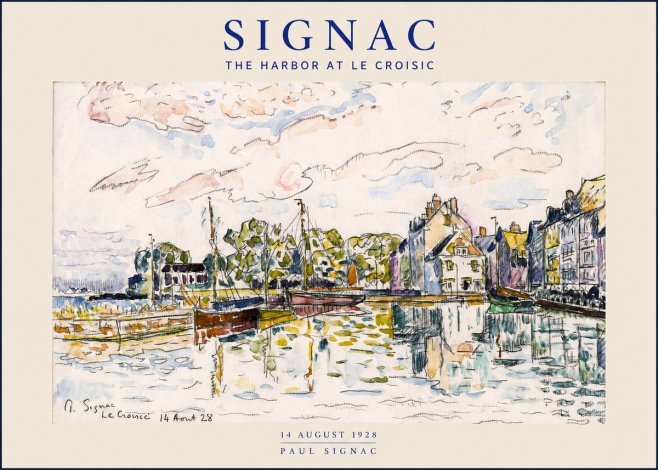 Signac The Harbor at Le Croisic No2 - Poster