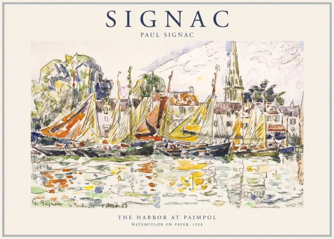 Signac The Harbor at Paimpol No1 - Poster