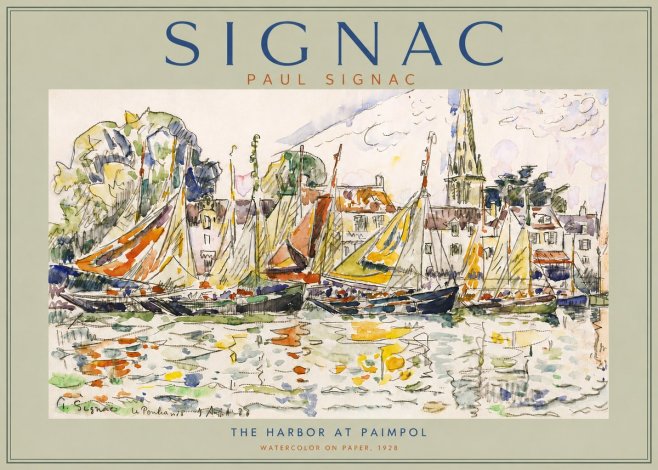 Signac The Harbor at Paimpol No5 - Poster