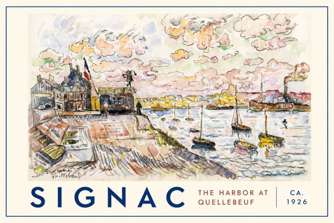 Signac The Harbor at Quellebeuf No4 - Poster