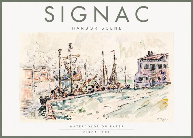 Signac Harbor Scene No4 - Poster