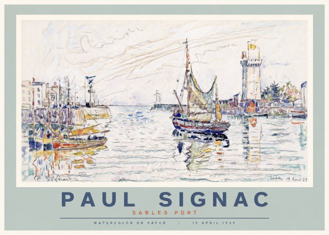 Signac Sables Port No4 - Poster