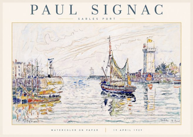 Signac Sables Port No5 - Poster