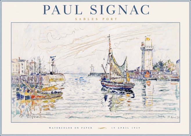 Signac Sables Port No6 - Poster
