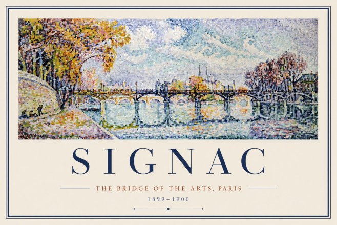 Signac The Bridge of the Arts, Paris No3 - Poster