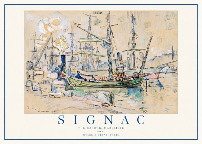 Signac The Harbor, Marseille No4 - Poster
