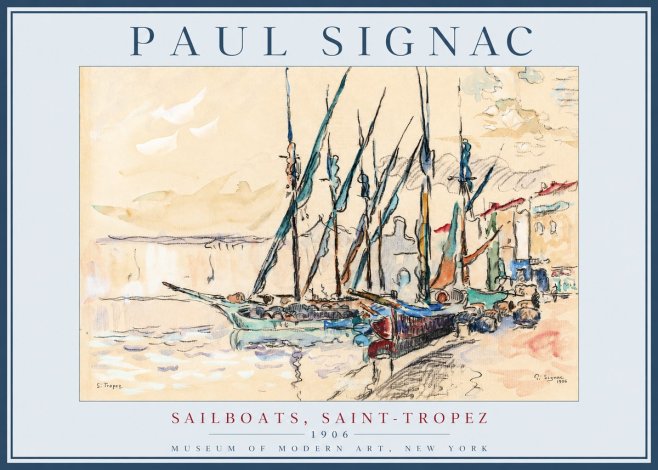 Signac Sailboats, Saint-tropez No2 - Poster
