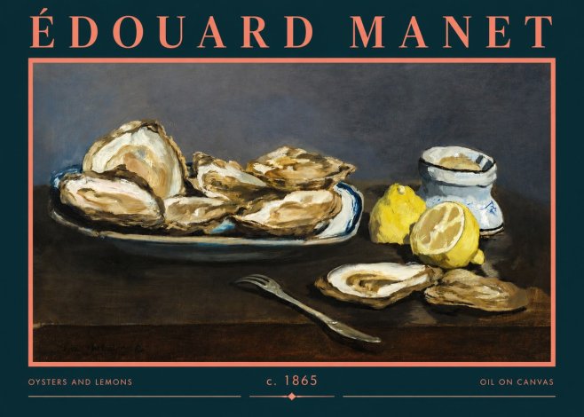 Édouard Manet Oysters and Lemons No2 - Poster