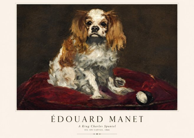 Édouard Manet A King Charles Spaniel No1 - Poster