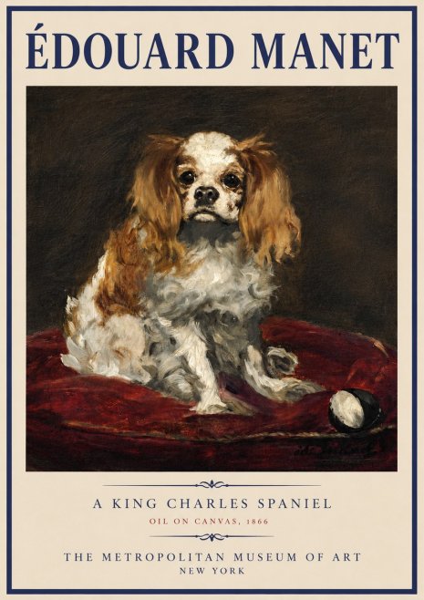 Édouard Manet A King Charles Spaniel No5 - Poster