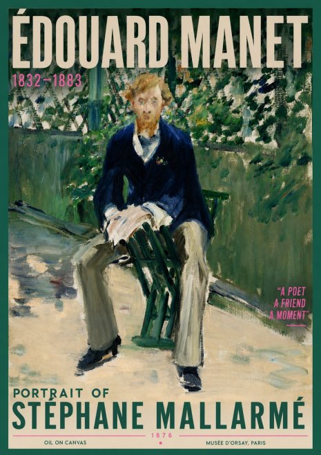 Édouard Manet Portrait of Stéphane Mallarmé II No4 - Poster