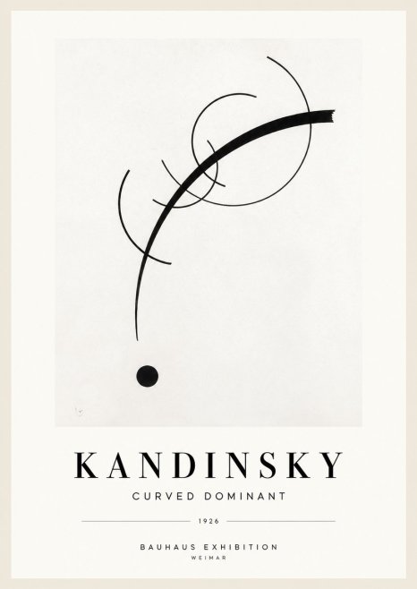 Kandinsky Curved Dominant No1 - Poster