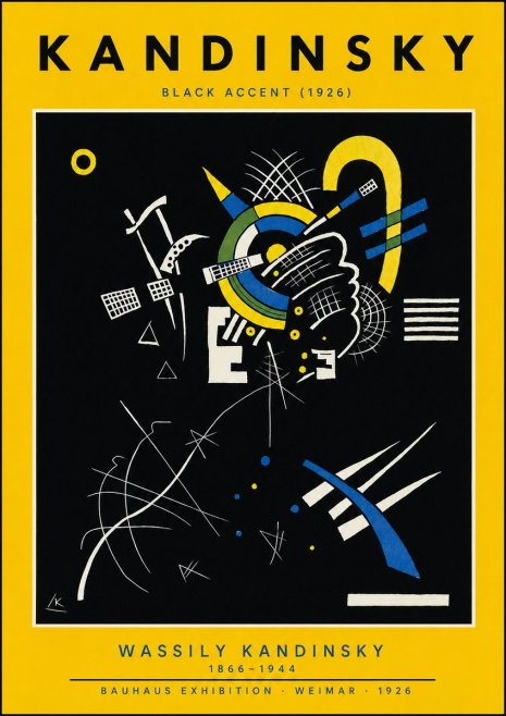 Kandinsky Black Accent (1926) No5 - Poster