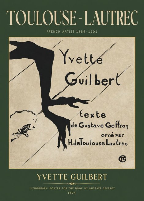 Toulouse-Lautrec Yvette Guilbert No2 - Poster