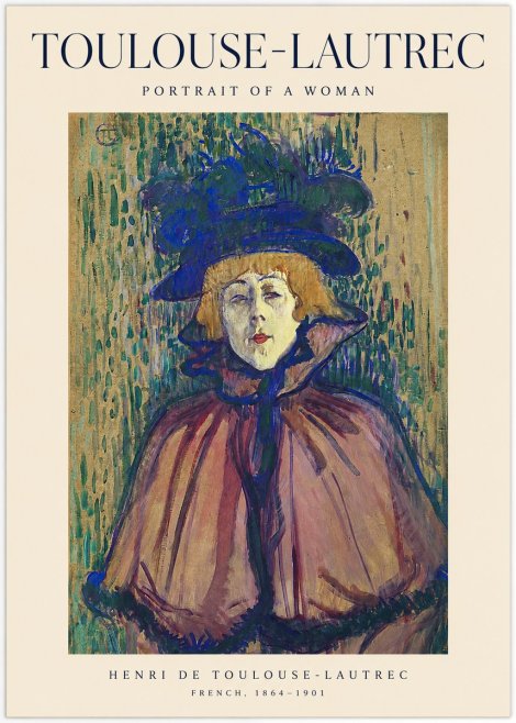 Toulouse-Lautrec Portrait of a Woman I No1 - Poster