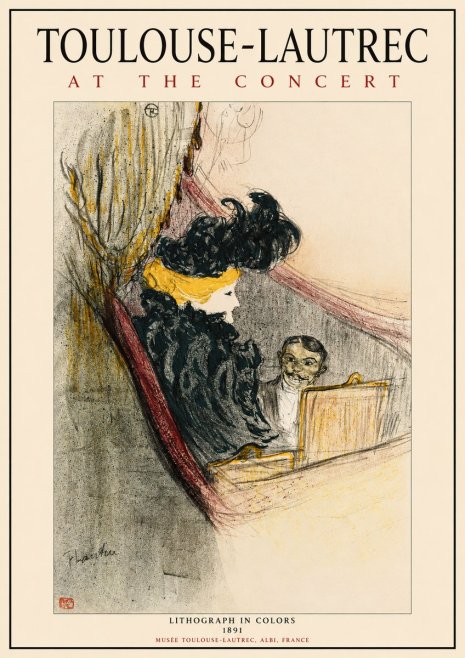 Toulouse-Lautrec At the Concert No1 - Poster