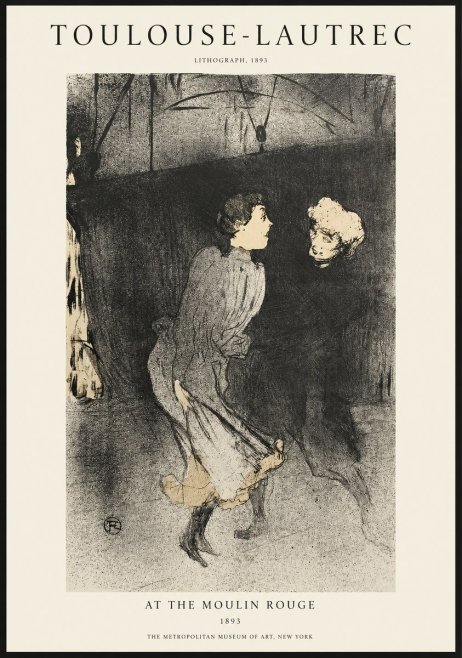 Toulouse-Lautrec At the Moulin Rouge VI No1 - Poster