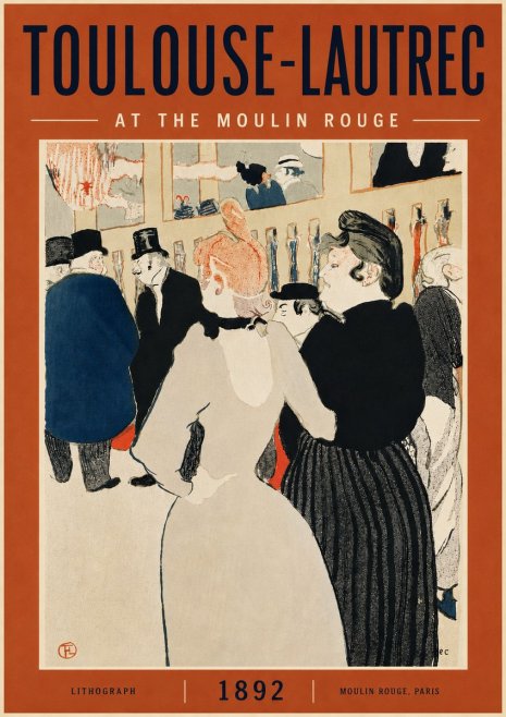 Toulouse-Lautrec At the Moulin Rouge VII No5 - Poster