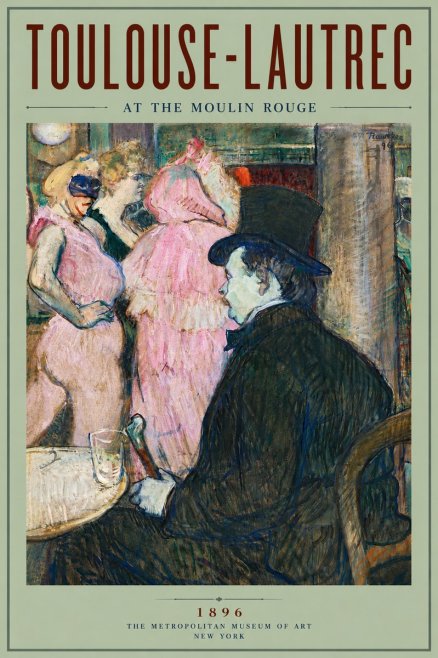 Toulouse-Lautrec At the Moulin Rouge VIII No6 - Poster