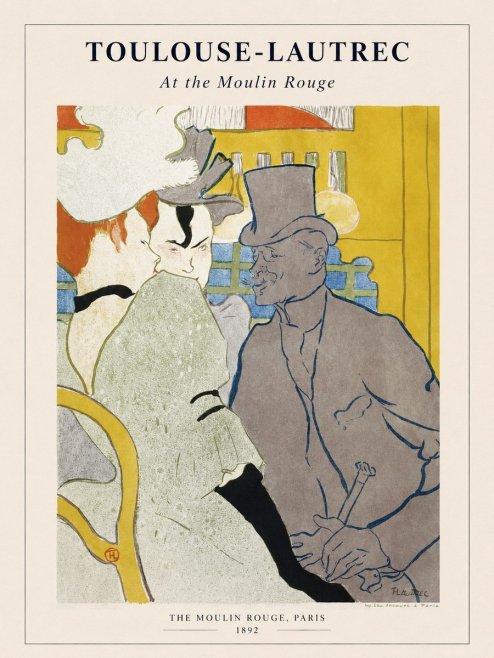 Toulouse-Lautrec At the Moulin Rouge IX No1 - Poster