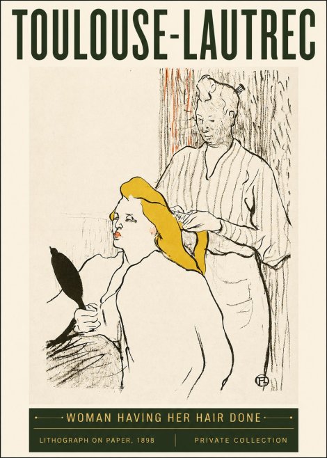 Toulouse-Lautrec Woman Having Her Hair Done No3 - Poster