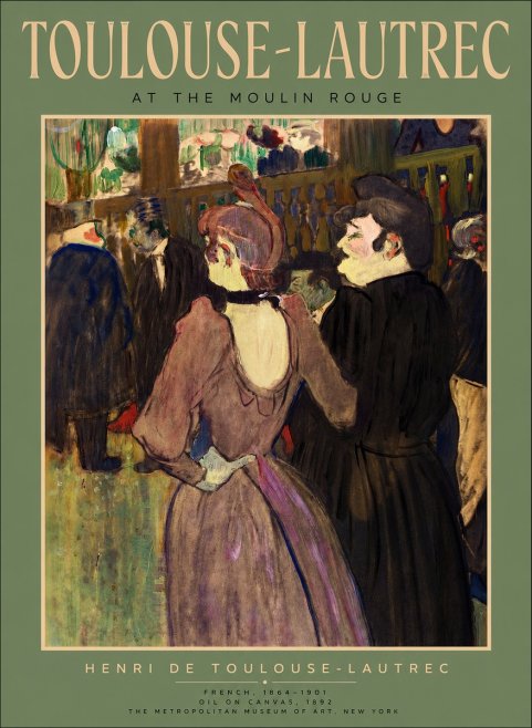 Toulouse-Lautrec At the Moulin Rouge XIV No2 - Poster