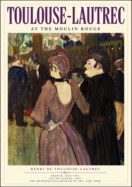 Toulouse-Lautrec At the Moulin Rouge XIV No3 - Poster