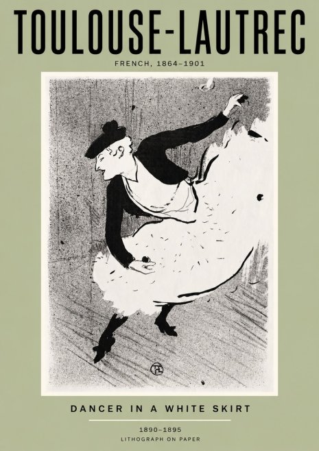 Toulouse-Lautrec Dancer in a White Skirt No2 - Poster