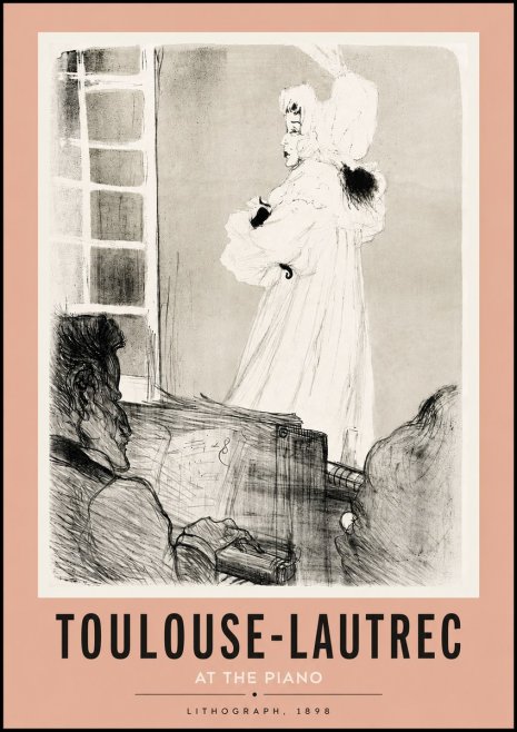 Toulouse-Lautrec At the Piano No5 - Poster