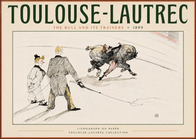 Toulouse-Lautrec The Bull and Its Trainers No4 - Poster
