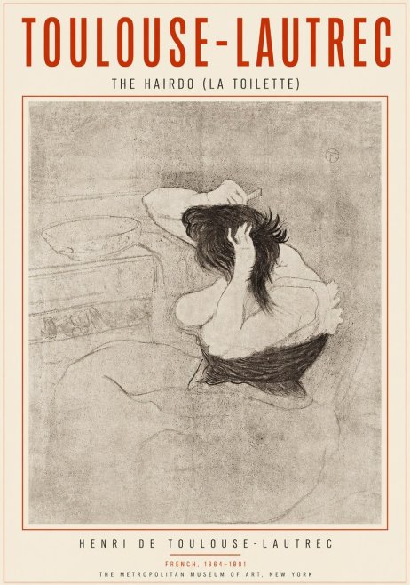 Toulouse-Lautrec The Hairdo (La Toilette) No3 - Poster