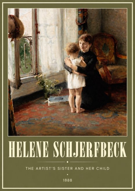 Helene Schjerfbeck The Artist's Sister and Her Child No3 - Poster
