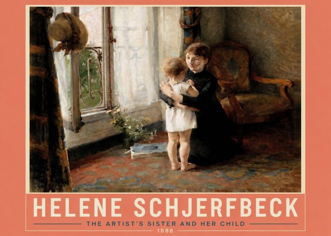 Helene Schjerfbeck The Artist's Sister and Her Child No4 - Poster