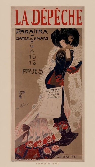 Georges de Feure La Dépêche II No6 - Poster