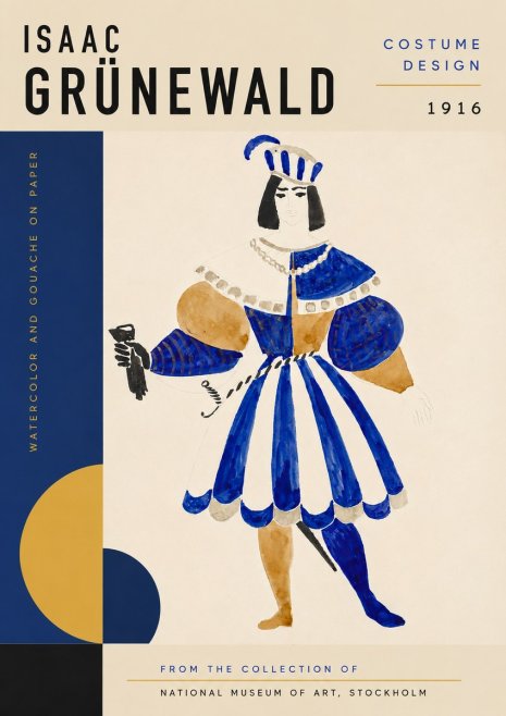 Isaac Grünewald Costume Design III No3 - Poster