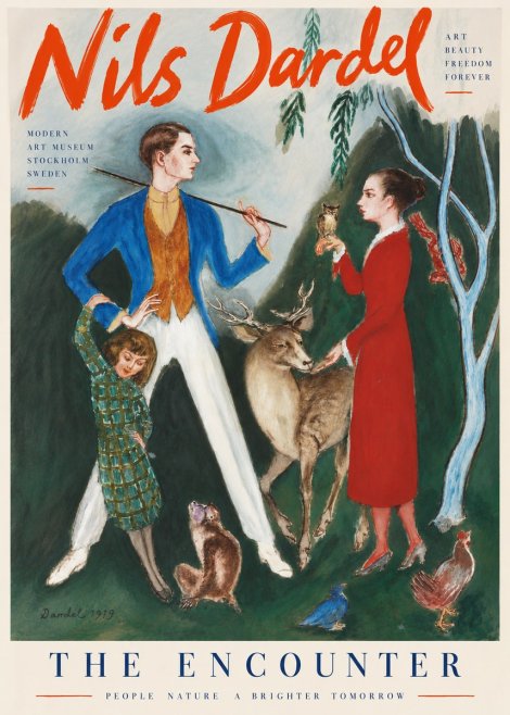 Nils Dardel The Encounter No6 - Poster
