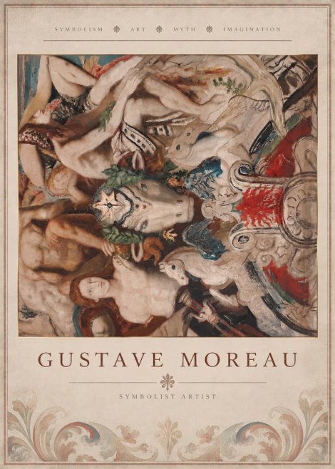 Gustave Moreau Mythological Composition No5 - Poster