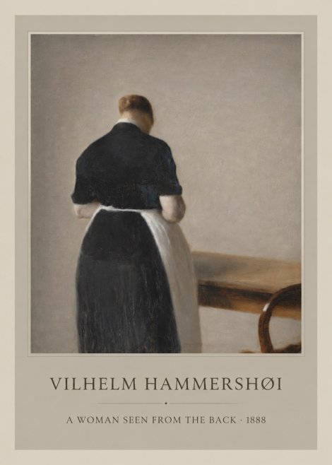 Vilhelm Hammershøi A Woman Seen from the Back No1 - Poster