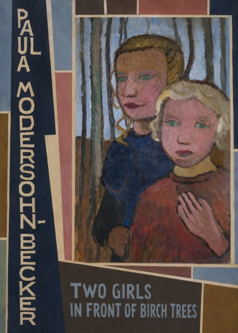 Paula Modersohn-Becker Two Girls in Front of Birch Trees No5 - Poster