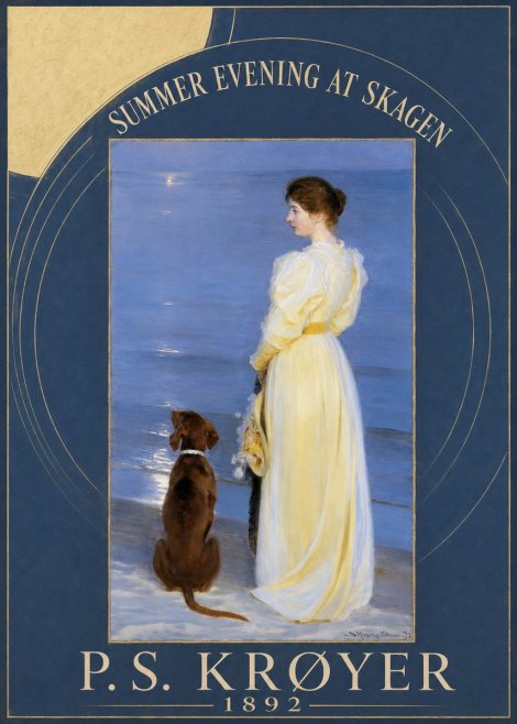 P.S. Krøyer Summer Evening at Skagen No6 - Poster