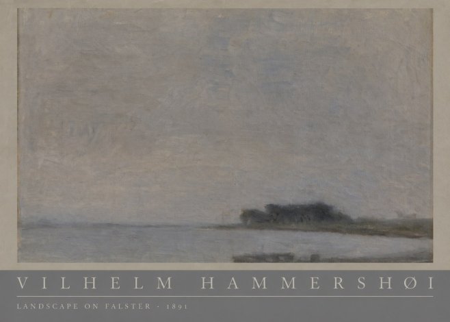 Vilhelm Hammershøi Landscape on Falster No3 - Poster