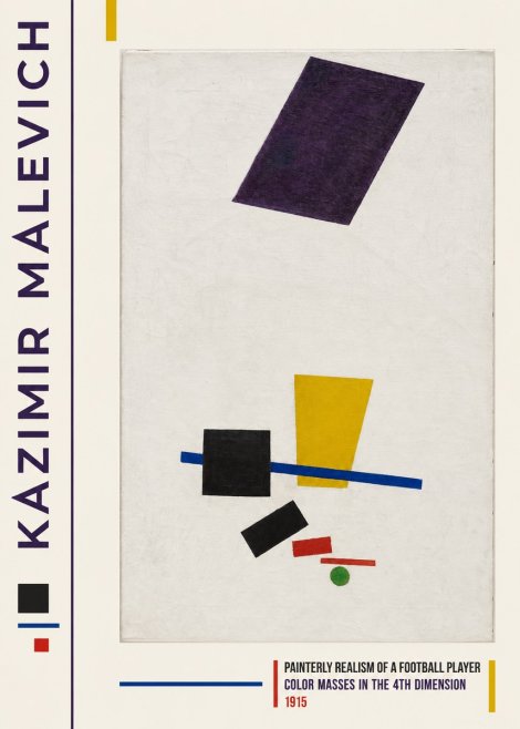 Kazimir Malevich Painterly Realism of a Football Player Color Masses in the 4Th Dimension No2 - Poster