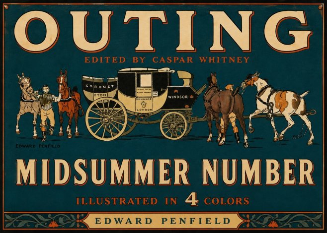 Edward Penfield Outing - Midsummer Number No4 - Poster