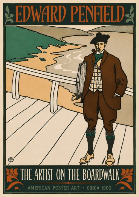 Edward Penfield The Artist on the Boardwalk No4 - Poster
