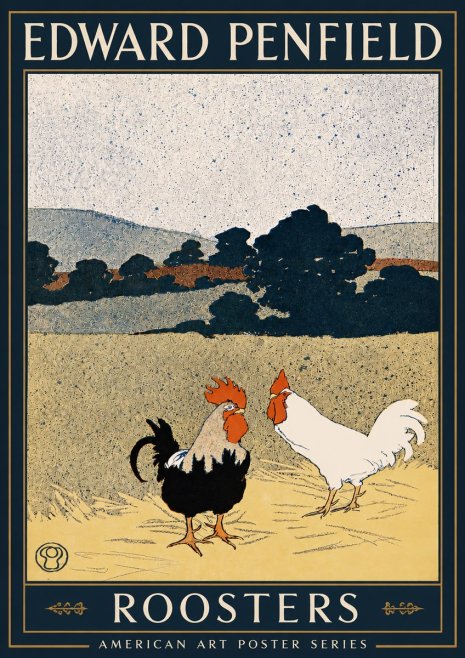 Edward Penfield Roosters No3 - Poster