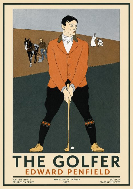 Edward Penfield The Golfer No3 - Poster